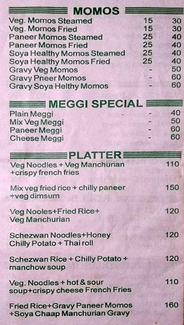 Chinese Food Hub menu 