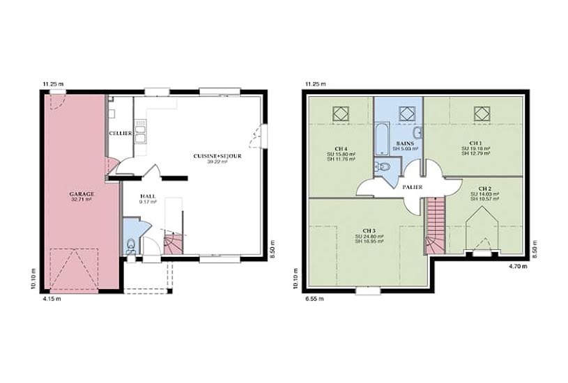  Vente Terrain + Maison - Terrain : 450m² - Maison : 102m² à Haveluy (59255) 