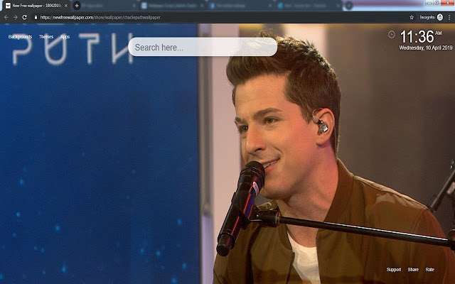 Charlie Puth Wallpapers New Tab HD