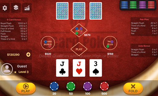 Screenshot Three Card Poker