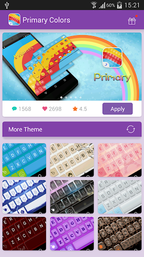 Emoji Keyboard-Primary Colors