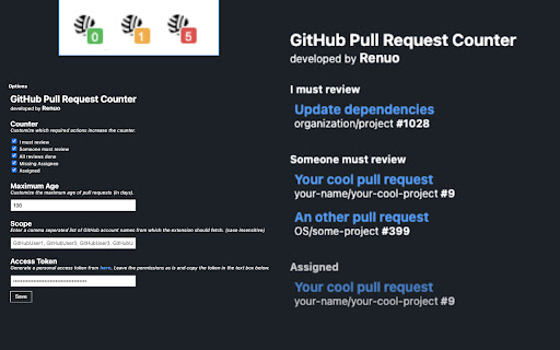 Github Pull Request Counter