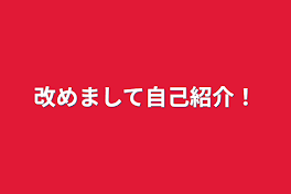 改めまして自己紹介！