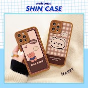 Ốp Lưng Iphone Mun Bear Bóng Cạnh Vuông 6/6Plus/6S/6Splus/7/7Plus/8/8Plus/X/Xr/Xs/11/12/13/Pro/Max/Plus/Promax