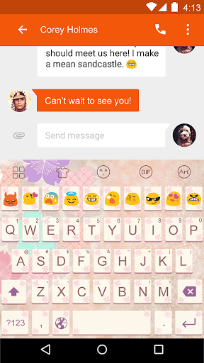 Cherry Blossoms-Emoji Keyboard