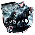 Black Warrior Horse Launcher Theme Apk