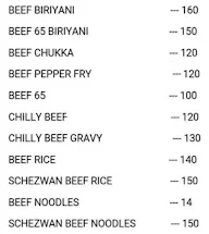 Madras Beef Biriyani menu 1