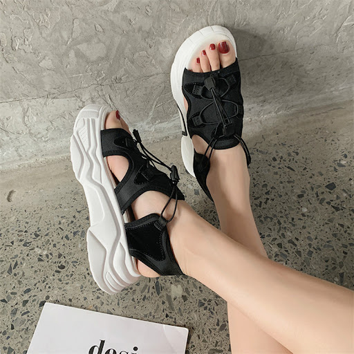 Title 6, Net Celebrity Sports Sandals Female Fairy Style...