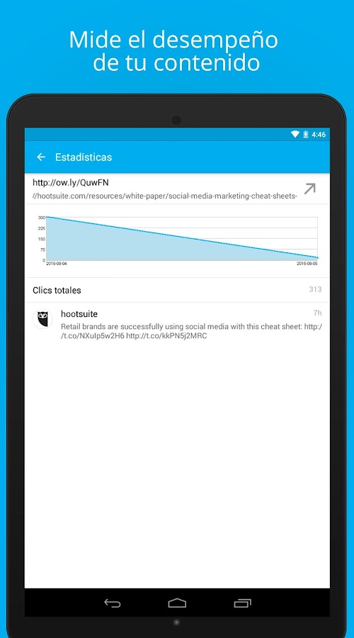   Hootsuite para Redes Sociales: captura de pantalla 