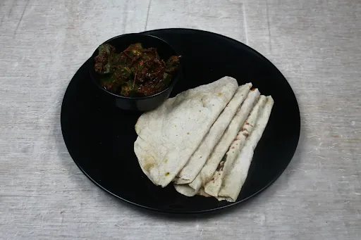 Bhindi With Butter Roti Meal