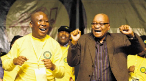 Julius Malema and Jacob Zuma.