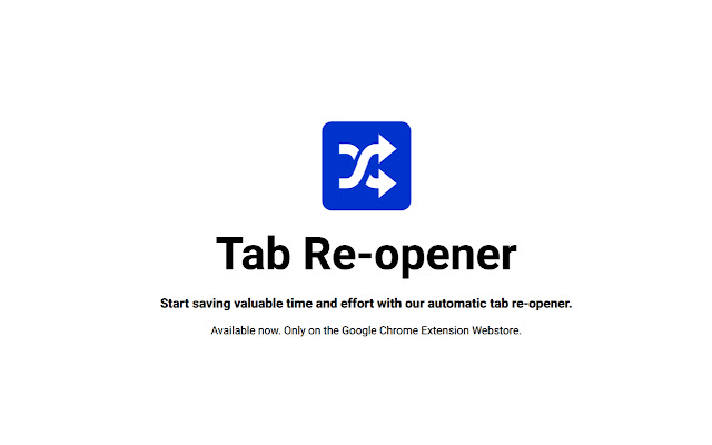 Tab Re-opener chrome extension