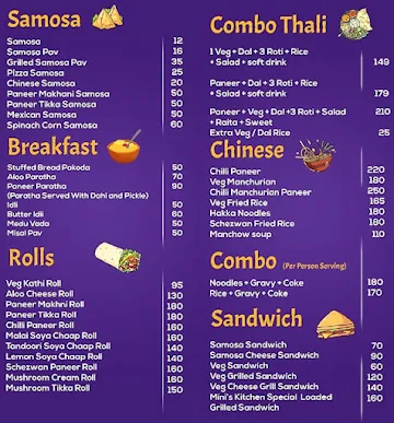 Samosa-ah! & More menu 