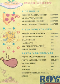 Roy's Cafe menu 4