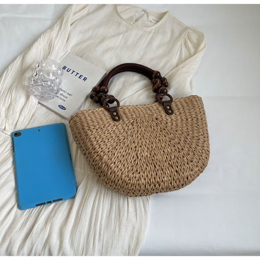 Title 7, Plaited Womens Bag Beach Holiday Handbag Large...
