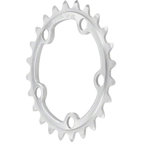 Sugino 24t x 74mm 5-Bolt Mountain Inner Chainring, Anodized Silver