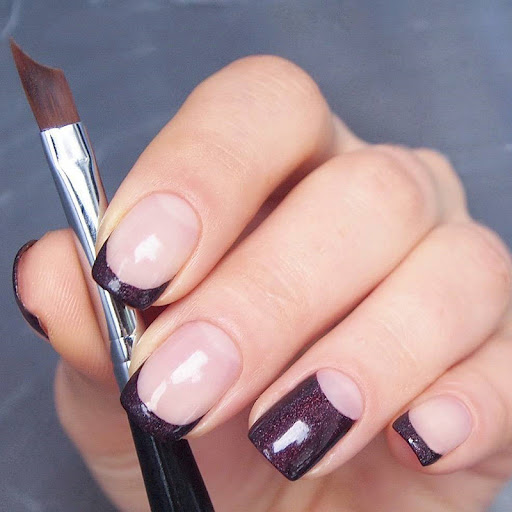 Title 3, Black Nail Pen for French Manicure, Oblique Str...