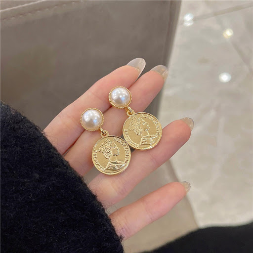 Title 2, S925 Silver Needle Retro Style Pearl Earrings S...
