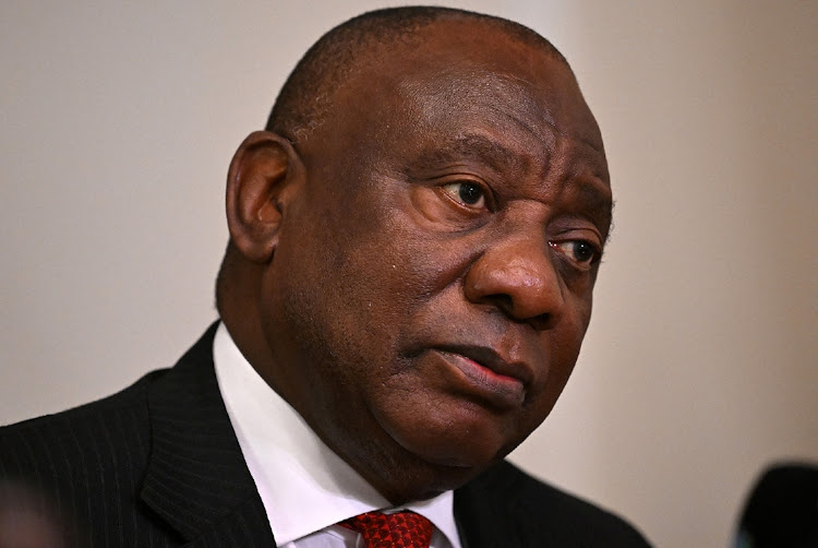 President Cyril Ramaphosa faces a tough battle from opposition parties after the Phala Phala report. File image