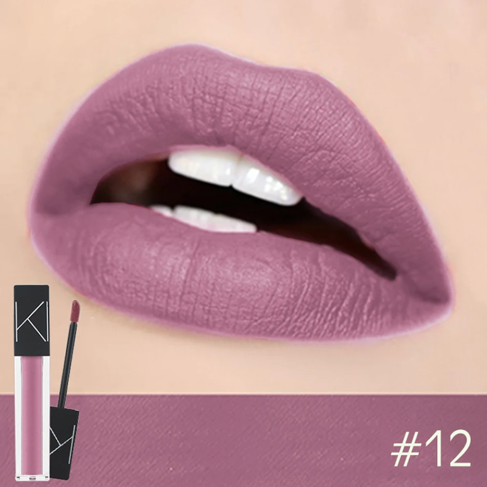 KIMUSE Makeup Matte Smooth Liquid Lipstick Waterproof Long Lasting Matte Lip Makeup Cosmetic Matte Lipstick Ma