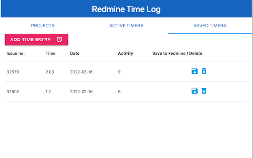 Redmine Time Log