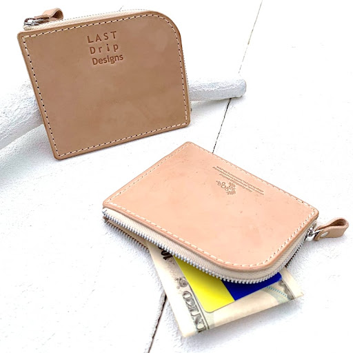 本ヌメ革 牛革 L字財布 】 スマート L字ファスナー 財布 / 王道 本ヌメ革 牛革 L字財布 】 スマート L字ファスナー 財布 / 王道
