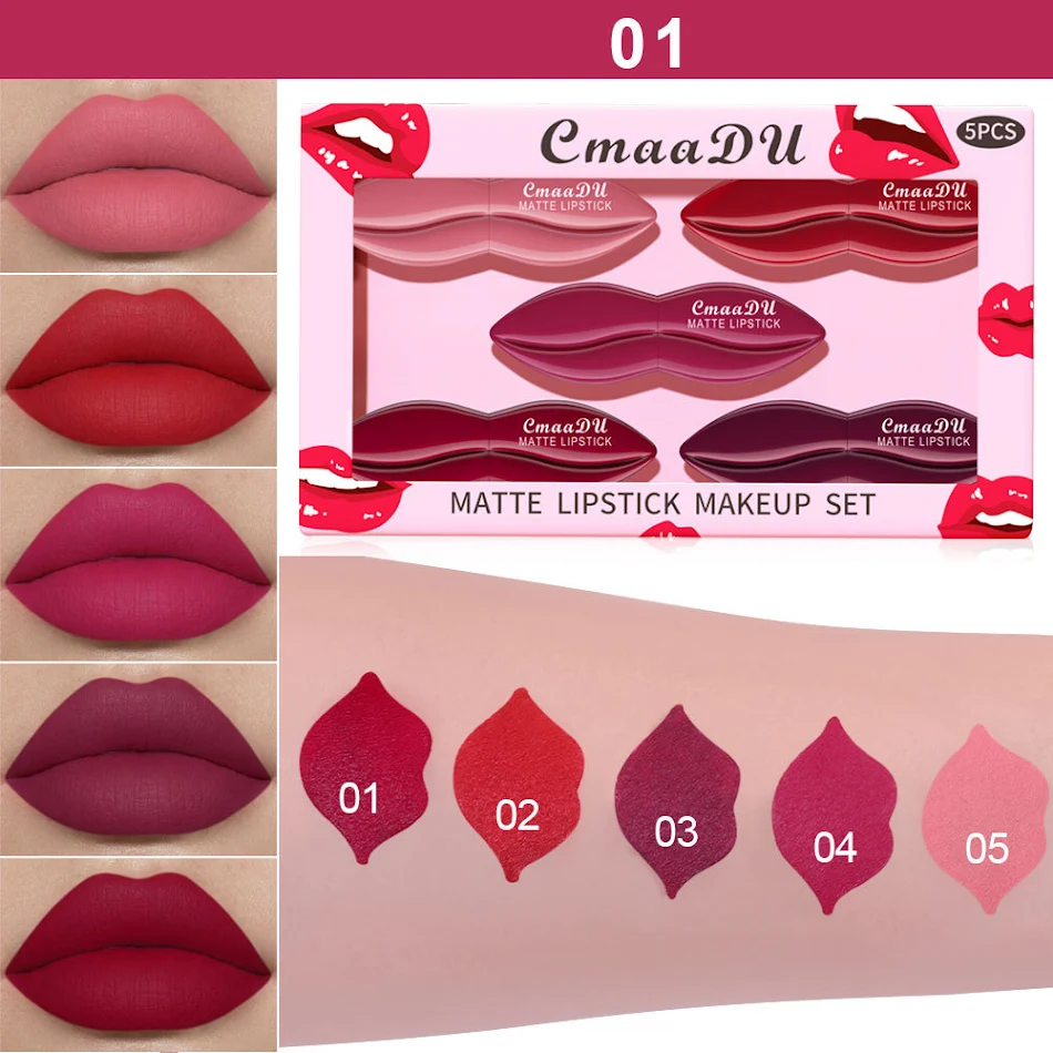 Kit de Batom Matte Simples e Versátil para um Visual Impecável, Cores para Todas as Ocasiões, Longa Duração e Conforto.