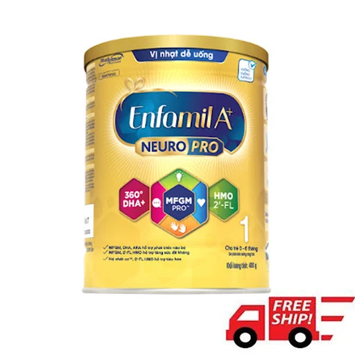 Sữa bột Enfamil A+ NeuroPro 1 Vị Thanh Mát với 2’-FL HMO cho trẻ từ 0 – 6 tháng tuổi– 400g