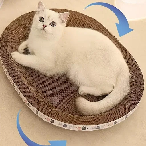 Cat Scraper Bed Board Scrapers Round Oval Cat Toy Furniture Sofa Cushion Bed Grinding Claw For Cats Scratch Resistant Ac