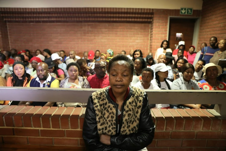 Mannana Celinah Tsabane appearing in the Benoni magistrates court for allegedly murdering toddler, Langelihle Mnguni.