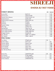 Shreeji Dhosa & Fast Food menu 3