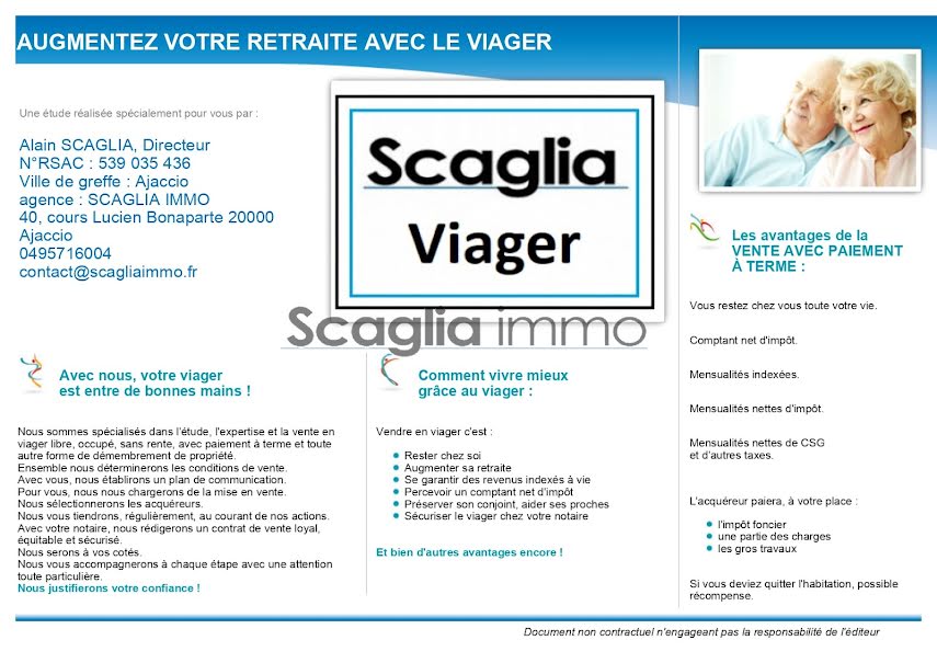 Vente viager 2 pièces 100 m² à Ajaccio (20000), 10 €