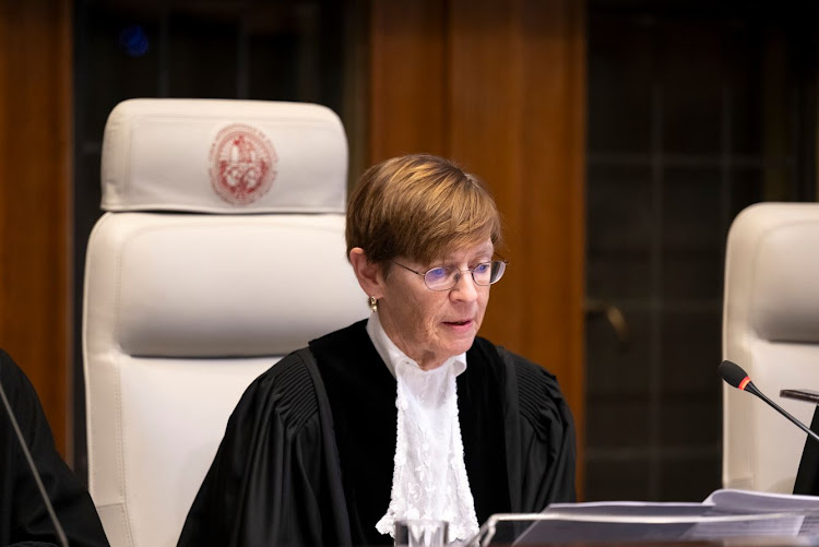 The president of the ICJ, judge Joan Donoghue.