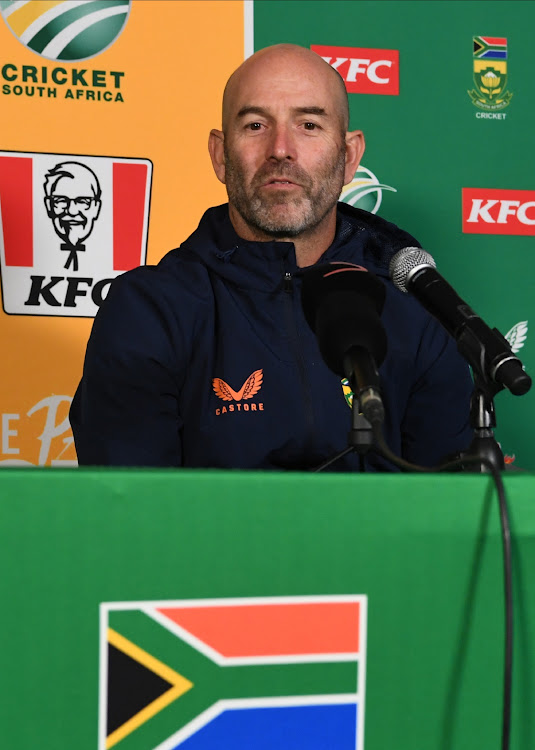 Rob Walters (coach) of South Africa during the 3rd KFC T20 International match between South Africa and West Indies at DP World Wanderers Stadium on March 28, 2023 in Johannesburg.