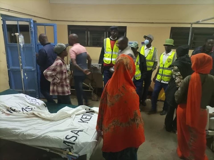 Isiolo Governor Abdi Hassan Guyo during a night impromptu visit at the Isiolo county referral hospital on August 25, 2022