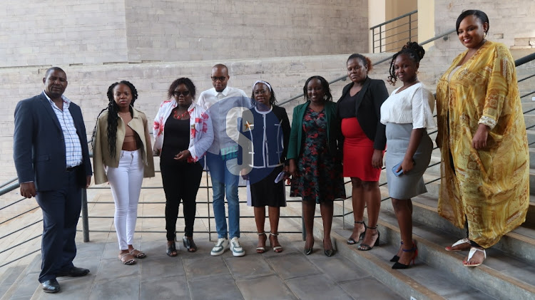 KWCWC group at an event creating awareness on Gender Based Violence against women and children at centre along Nothern bypass Mirema drive Nairobi on November 24, 2022