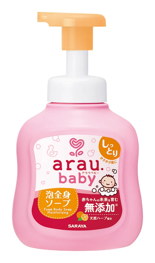 Bọt tắm gội thảo mộc Arau Baby bổ sung thành phần dưỡng ẩm chai 450ml