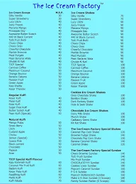 The Ice Cream Factory menu 1