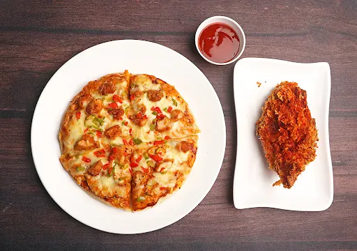 Chicken Pizza [8 Inches] With Flavored Fried Chicken