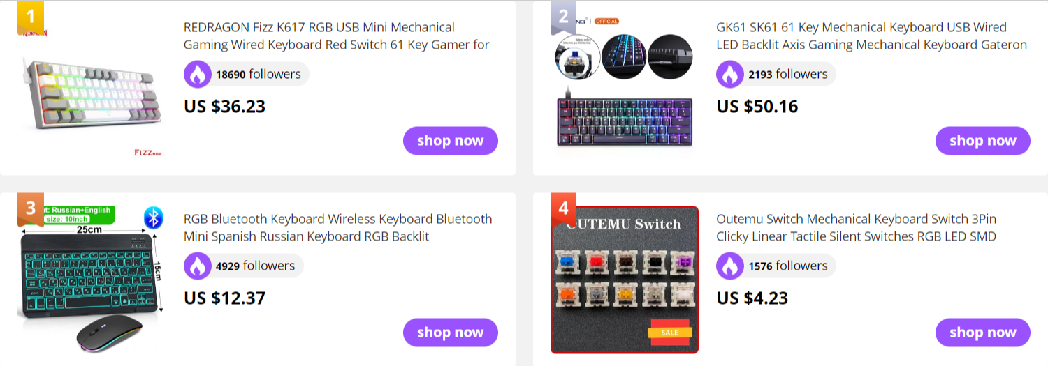 Dropshipping Products to Sell: Mechanical Keyboards