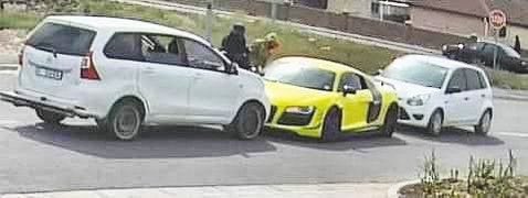 CCTV footage of the incident shows Anichka Penev's car being blocked by two others.