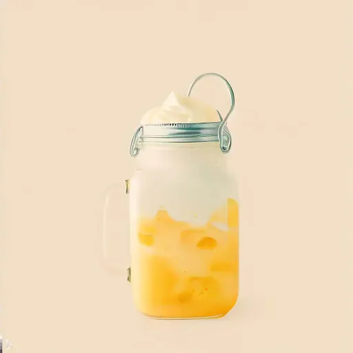 Mango Cream Ice Cream Soda [450 Ml, Mason Jar]