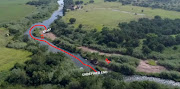 An image contained in the report showing the route taken by pupils on the Crocodile River.