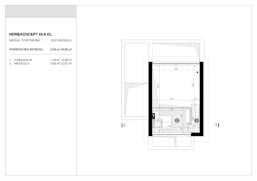 Koncept-65 A DL - Rzut antresoli