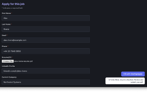 OneTapApply screenshot 4