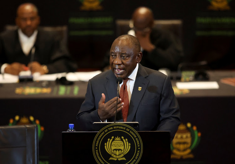 President Cyril Ramaphosa delivers his 2023 state of the nation address in Cape Town on February 9 2023. Picture: REUTERS/ESA ALEXANDER