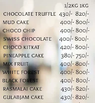 Cake Addicton menu 1