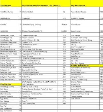 Andhra Home Food Gallery menu 