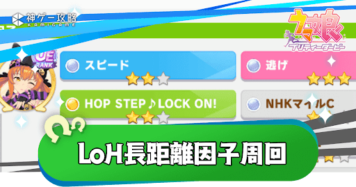 8月LoH長距離の因子周回おすすめキャラとサポカ編成
