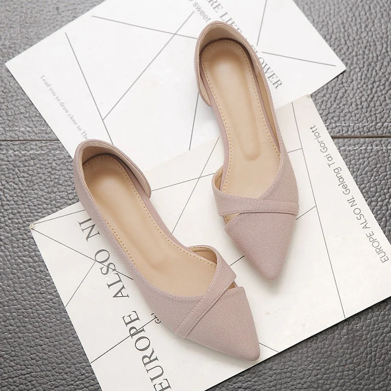 All-match platte schoenen met zachte zool, platte hak, instappers. Comfortabele en stijlvolle damesschoenen voor dagelijks gebruik.